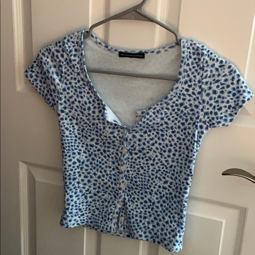 Blue brandy melville zelly top